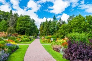Beautiful well maintained garden path