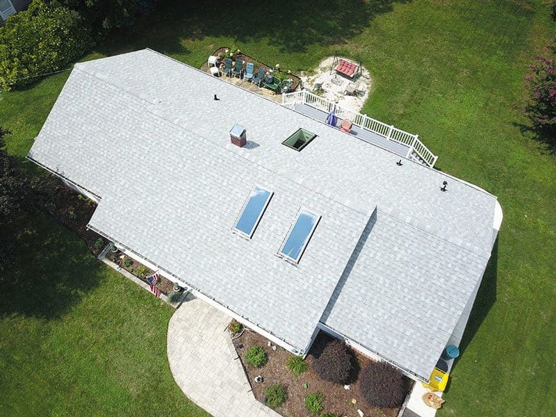 Arial view of roof